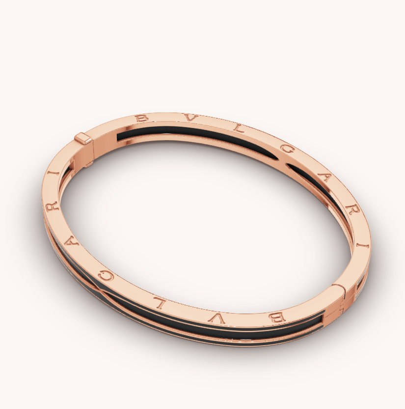 [Echo ]ZERO 1 PINK GOLD WITH MATTE BLACK CERAMIC BRACELET
