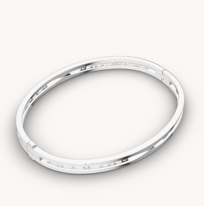 [Echo ]ZERO 1 SPIRAL LOGO SILVER BRACELET