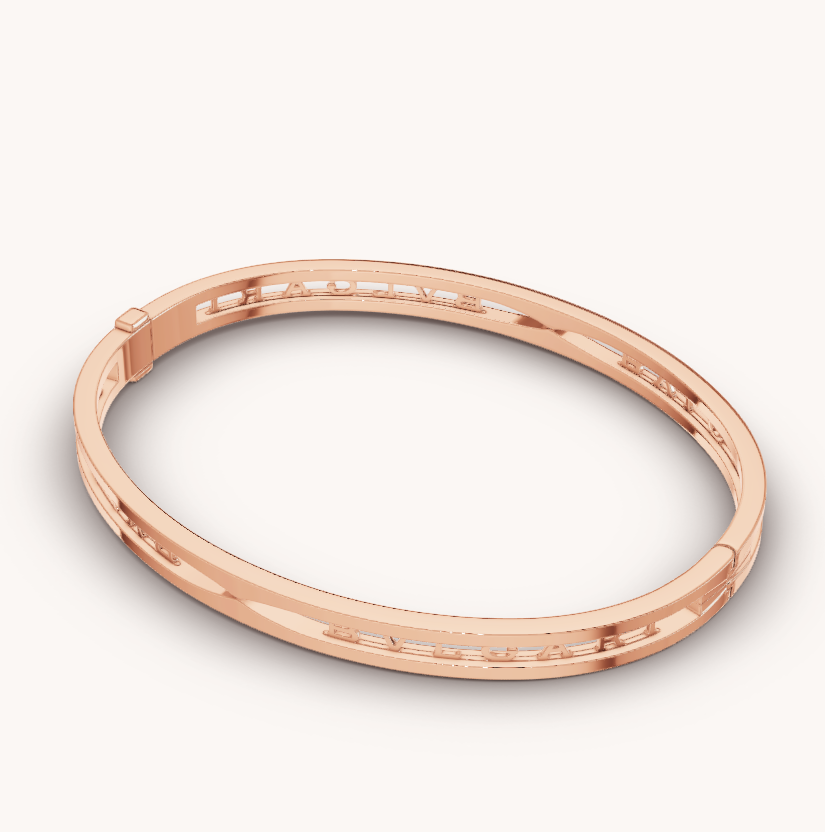 [Echo ]ZERO 1 SPIRAL LOGO PINK GOLD BRACELET