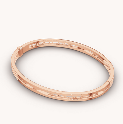 [Echo ]ZERO 1 SPIRAL LOGO PINK GOLD BRACELET
