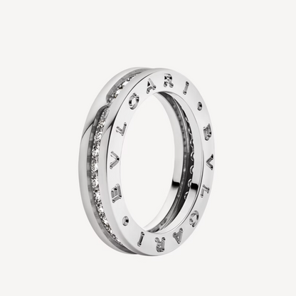 [Echo ]ZERO 1 ONE-BAND PAVED DIAMONDS ON THE SPIRAL RING
