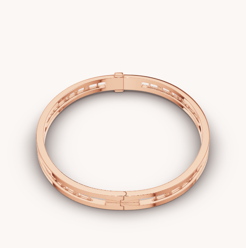 [Echo ]ZERO 1 SPIRAL LOGO PINK GOLD BRACELET