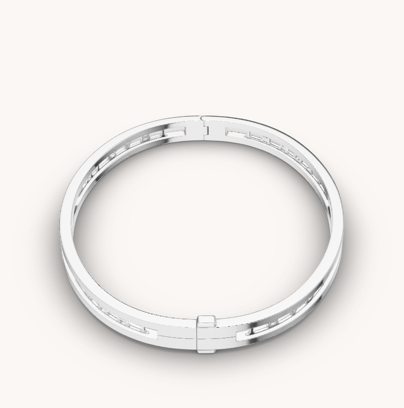 [Echo ]ZERO 1 SPIRAL LOGO SILVER BRACELET
