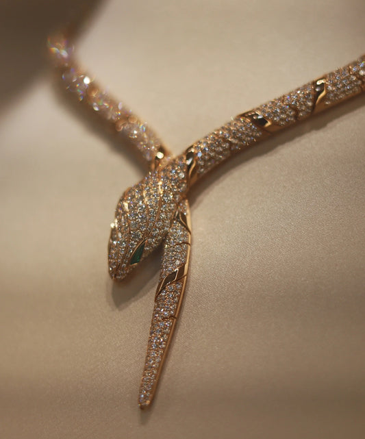 [ECHO]HAUTE COUTURE GOLD SERPENTI NECKLACE 15K gold