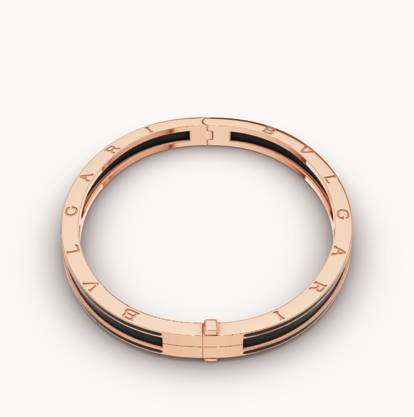 [Echo ]ZERO 1 PINK GOLD WITH MATTE BLACK CERAMIC BRACELET