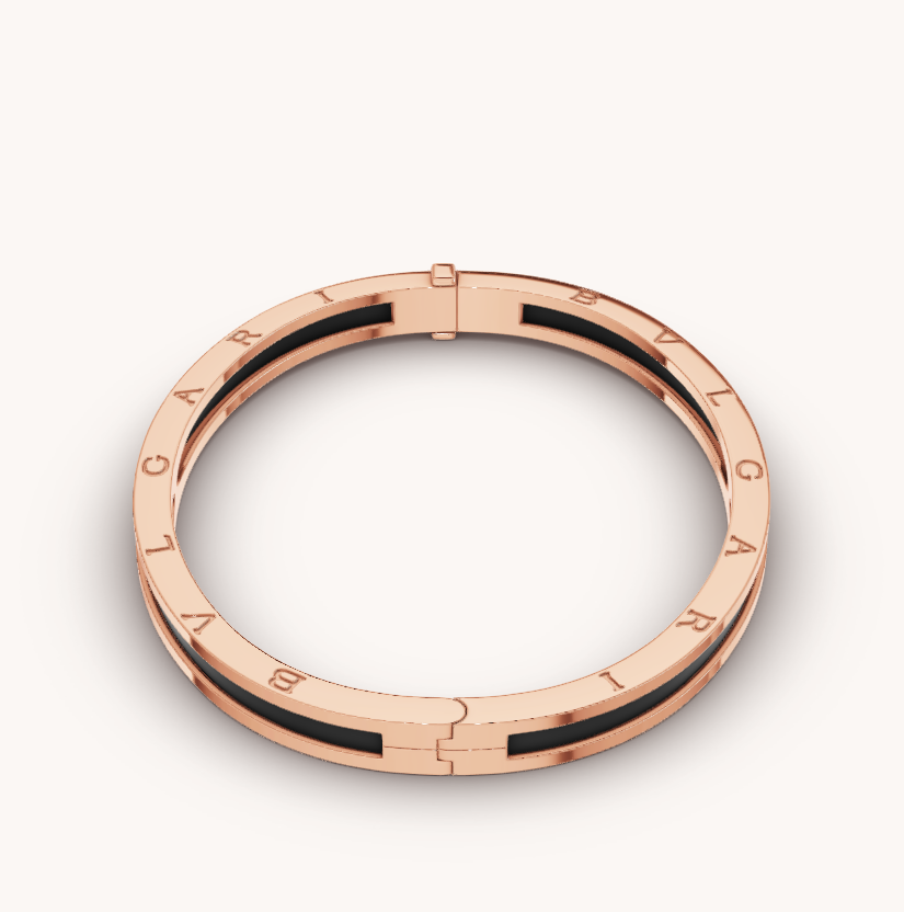 [Echo ]ZERO 1 PINK GOLD WITH BLACK CERAMIC BRACELET