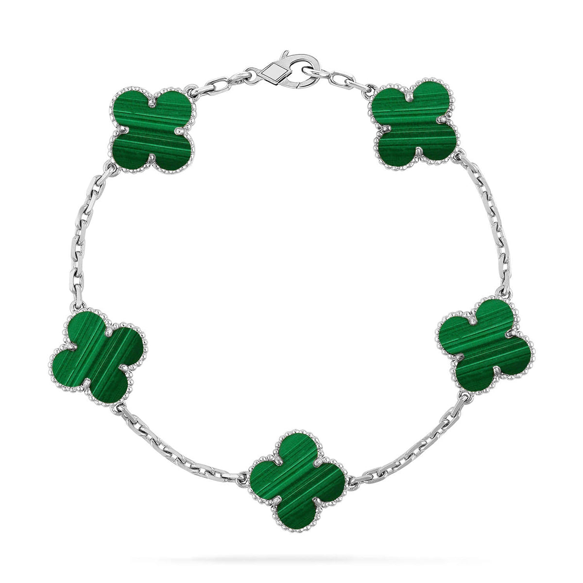 [ECHO ] CLOVER 5 MOTIF MALACHITE BRACELET COLLECTION