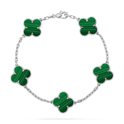 [ECHO ] CLOVER 5 MOTIF MALACHITE BRACELET COLLECTION