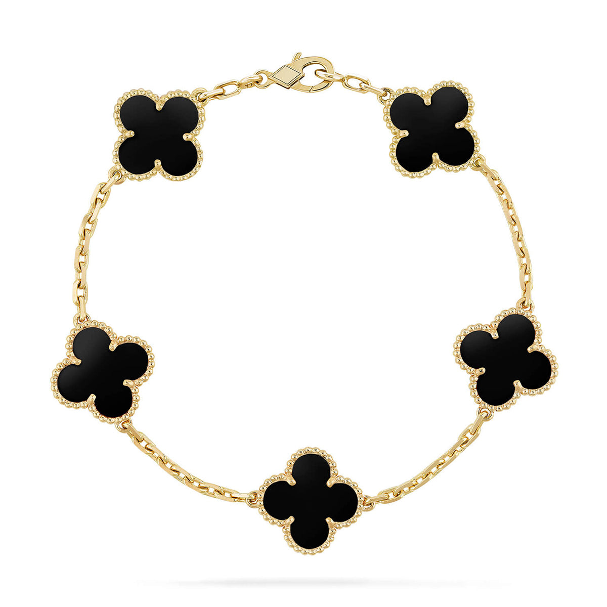 [ECHO ] CLOVER 5 MOTIF ONYXS BRACELET COLLECTION