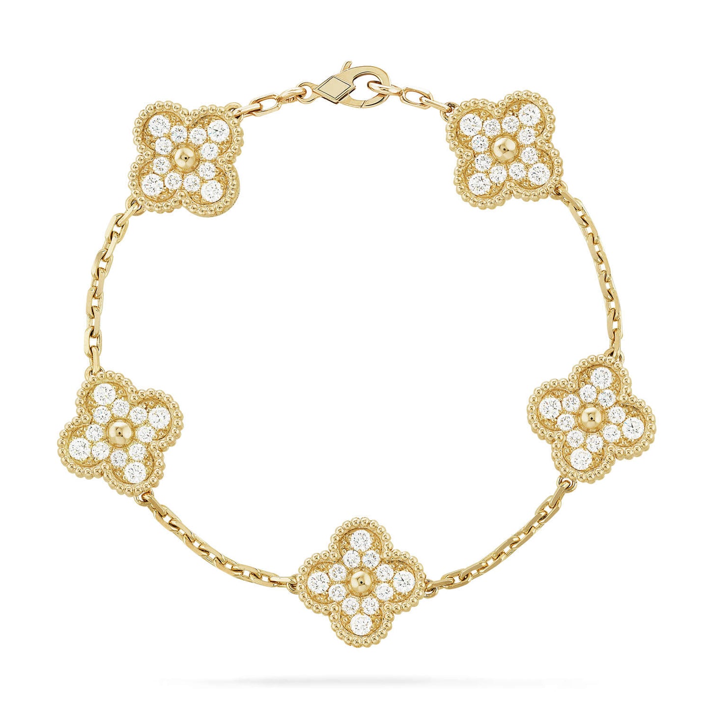 [ECHO ] CLOVER 5 MOTIF FULL DIAMOND BRACELET COLLECTION