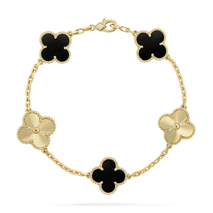 [ECHO ] CLOVER 5 MOTIF ONYXS BRACELET COLLECTION