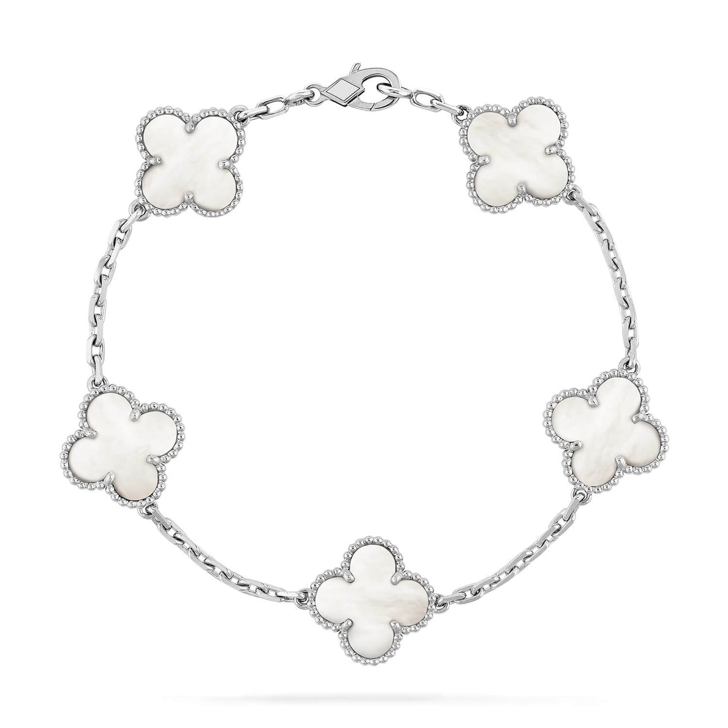 [Echo]CLOVER SILVER MOP 5 MOTIF BRACELET