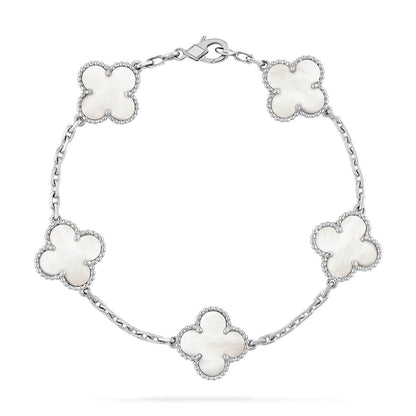 [Echo]CLOVER SILVER MOP 5 MOTIF BRACELET