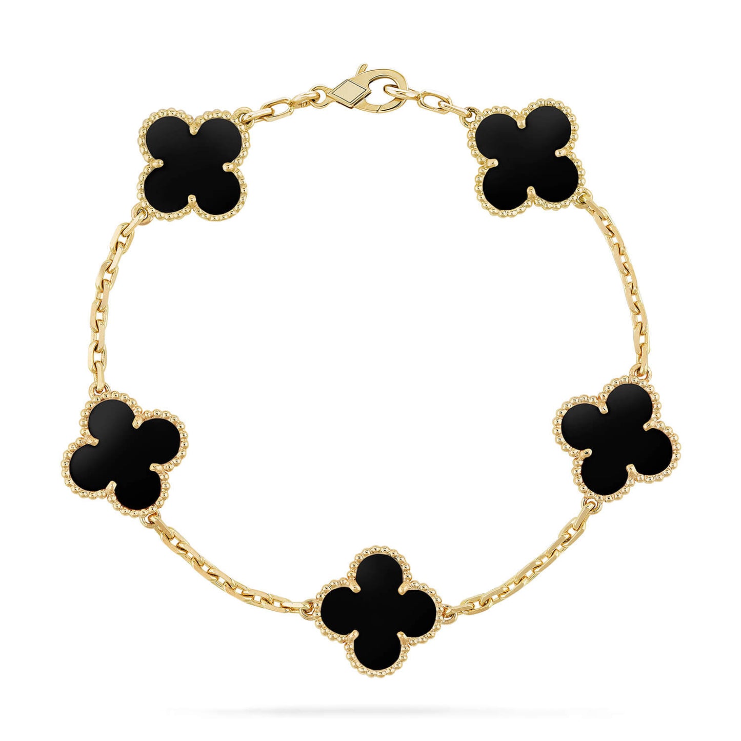 [Echo]CLOVER  5 MOTIFS BLACK ONYX BRACELET