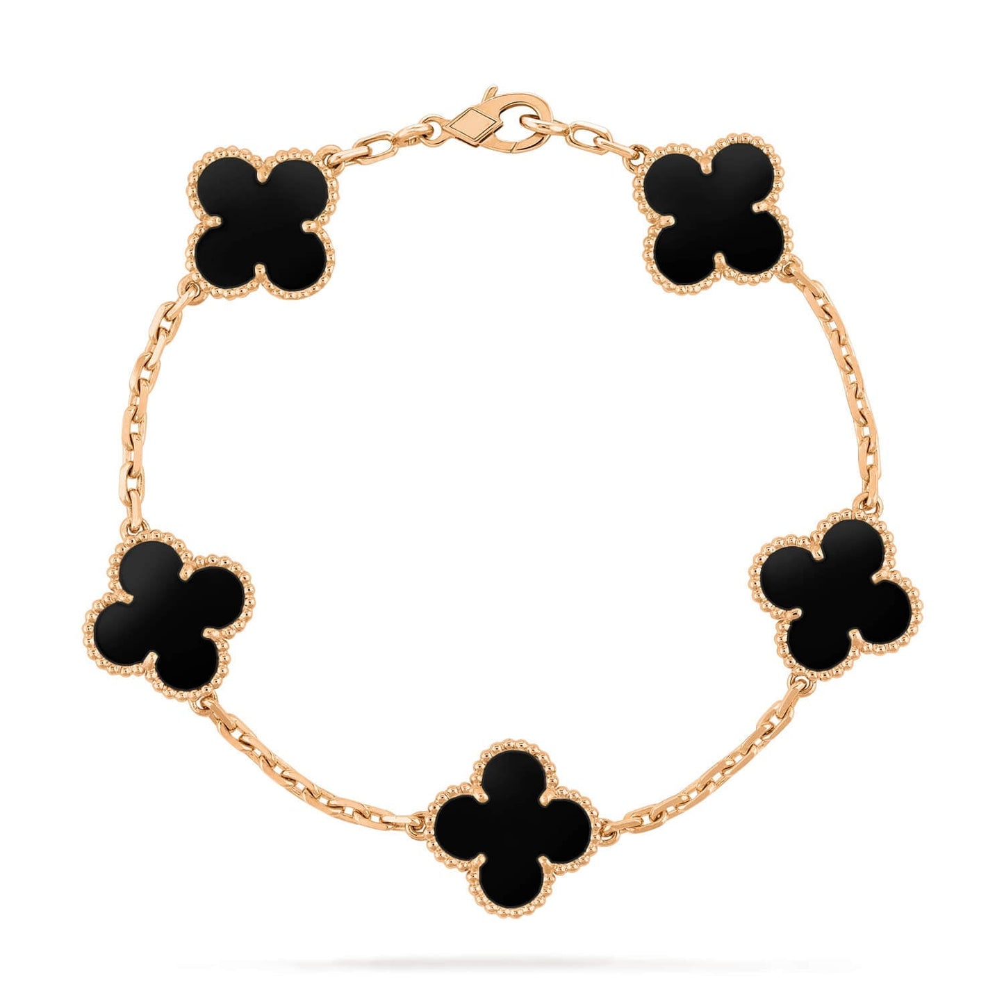 [Echo]CLOVER  5 MOTIFS BLACK ONYX BRACELET