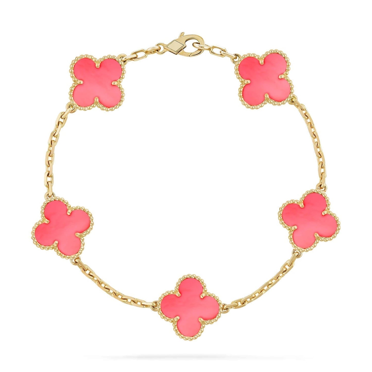 [Echo]CLOVER 5 PINK MOP BRACELET
