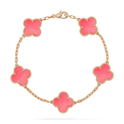 [Echo]CLOVER 5 PINK MOP BRACELET