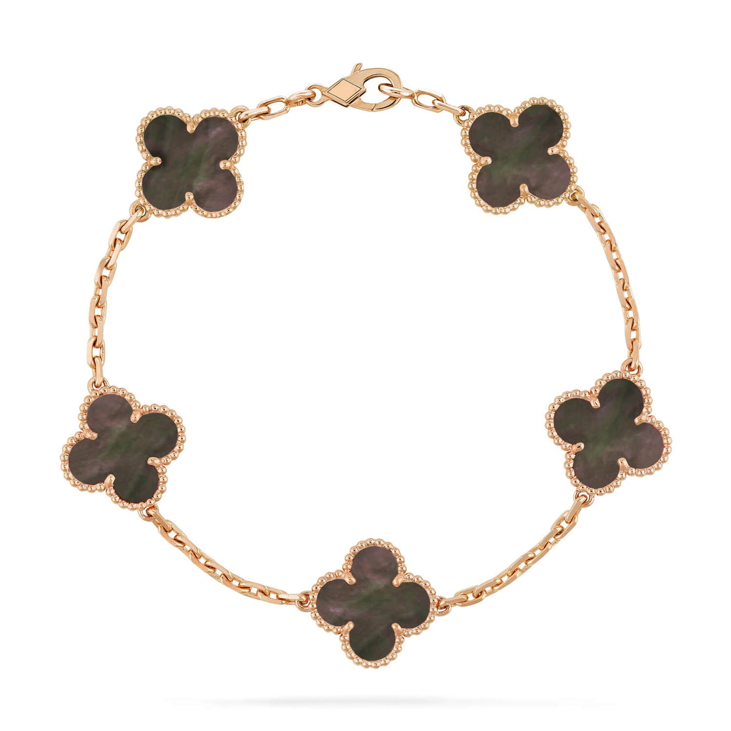 [Echo]CLOVER 5 MOTIF GRAY MOP  BRACELET