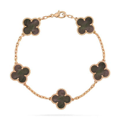 [Echo]CLOVER 5 MOTIF GRAY MOP  BRACELET