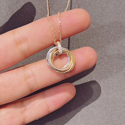 [Echo]TRINITY HALSKETTE GOLD DIAMANTEN