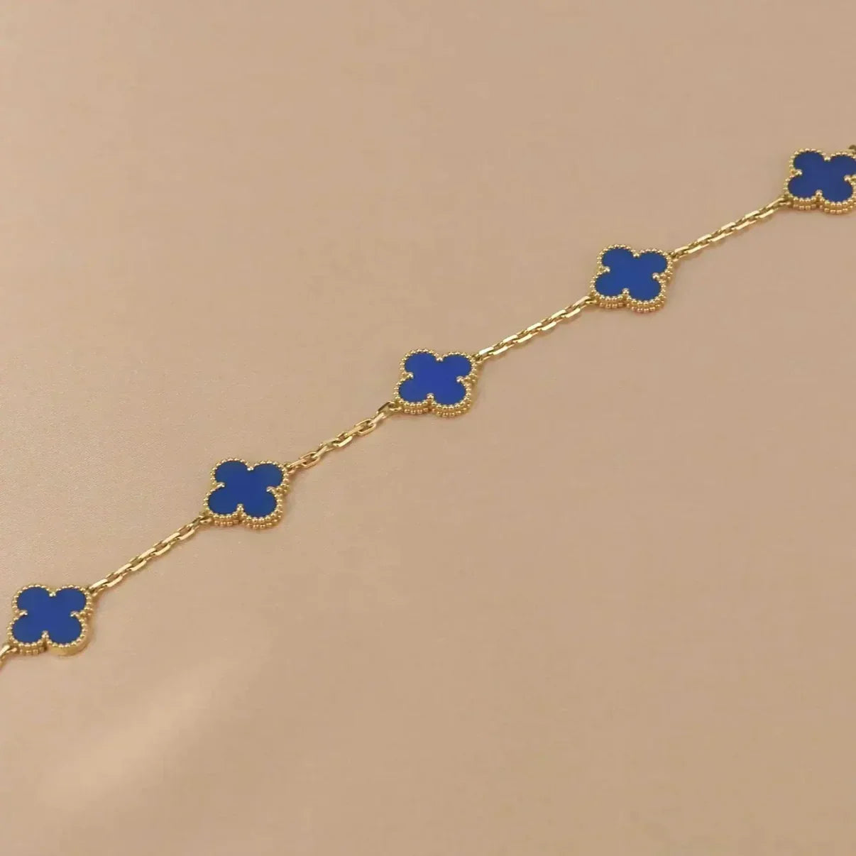 [ECHO ] CLOVER 5 MOTIF BLUE AGATE BRACELET COLLECTION