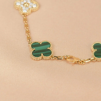 [ECHO ] CLOVER 5 MOTIF MALACHITE BRACELET COLLECTION