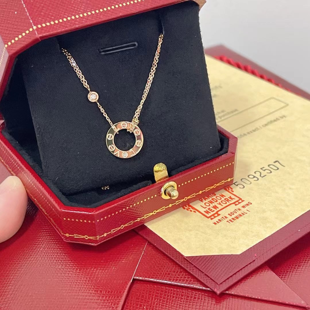 [Echo ]LOVE NECKLACE 16MM 2 DIAMONDS