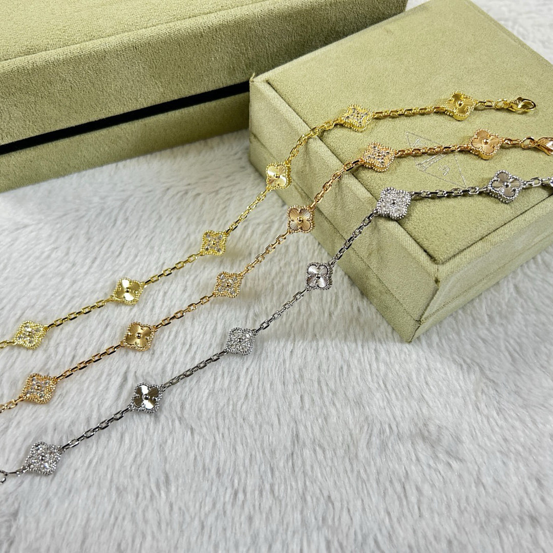 [Echo]CLOVER 6 MOTIF DIAMOND LASER BRACELET