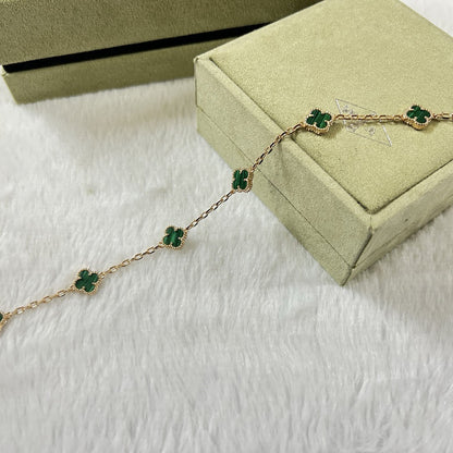 [Echo]CLOVER 6 MOTIF MALACHITE BRACELET