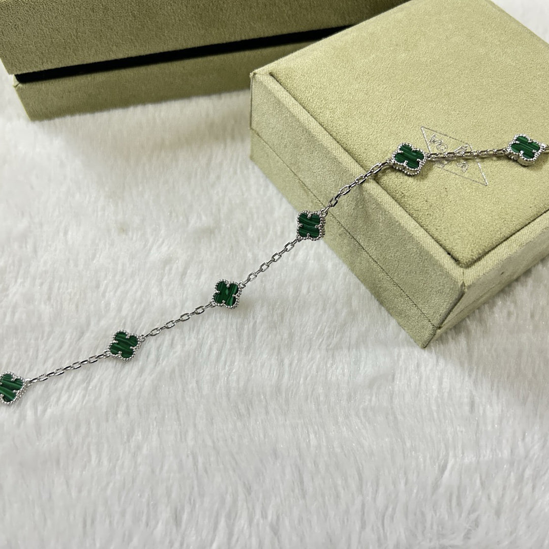 [Echo]CLOVER 6 MOTIF MALACHITE BRACELET