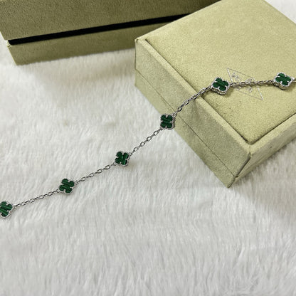 [Echo]CLOVER 6 MOTIF MALACHITE BRACELET