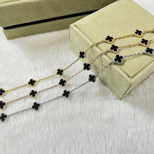 [Echo]CLOVER 6 MOTIF  ONYXS BRACELET