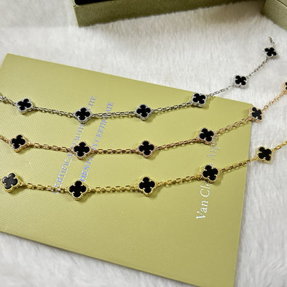 [Echo]CLOVER 6 MOTIF  ONYXS BRACELET