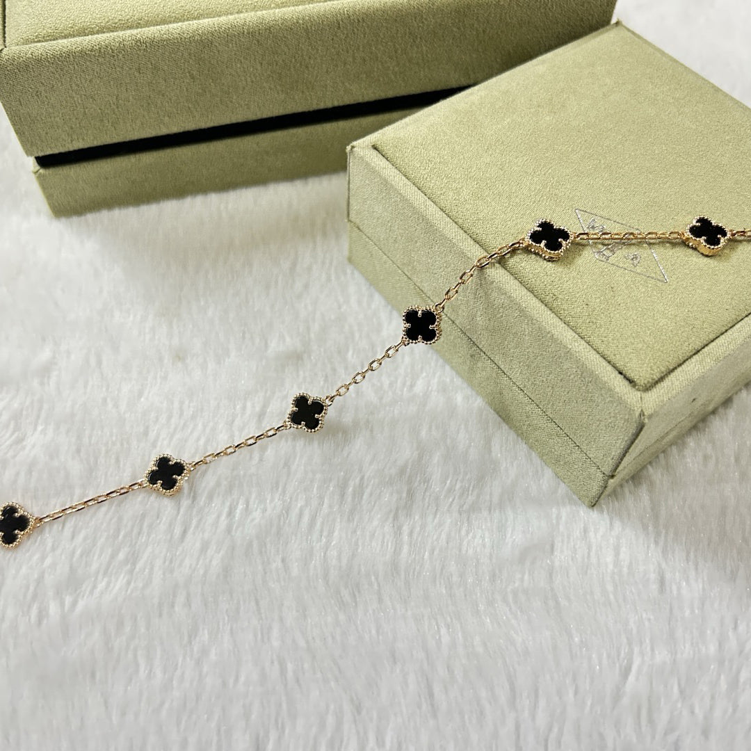 [Echo]CLOVER 6 MOTIF  ONYXS BRACELET