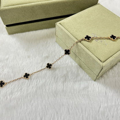 [Echo]CLOVER 6 MOTIF  ONYXS BRACELET