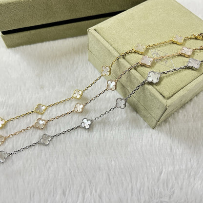[Echo]CLOVER 6 MOTIF WHITE MOP BRACELET