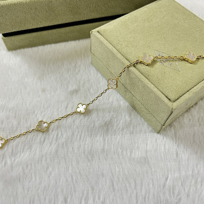 [Echo]CLOVER 6 MOTIF WHITE MOP BRACELET