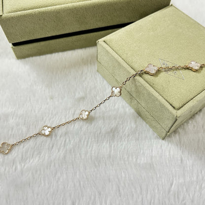 [Echo]CLOVER 6 MOTIF WHITE MOP BRACELET