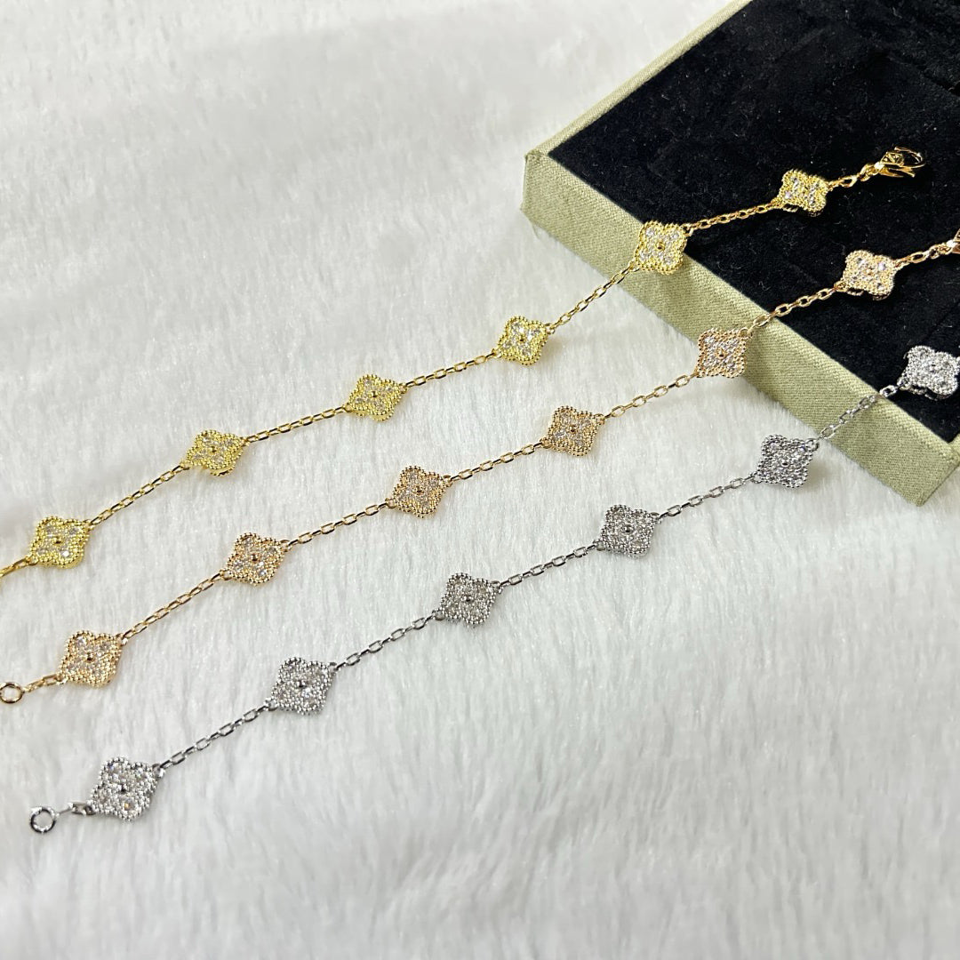 [Echo]CLOVER 6 MOTIF DIAMOND BRACELET