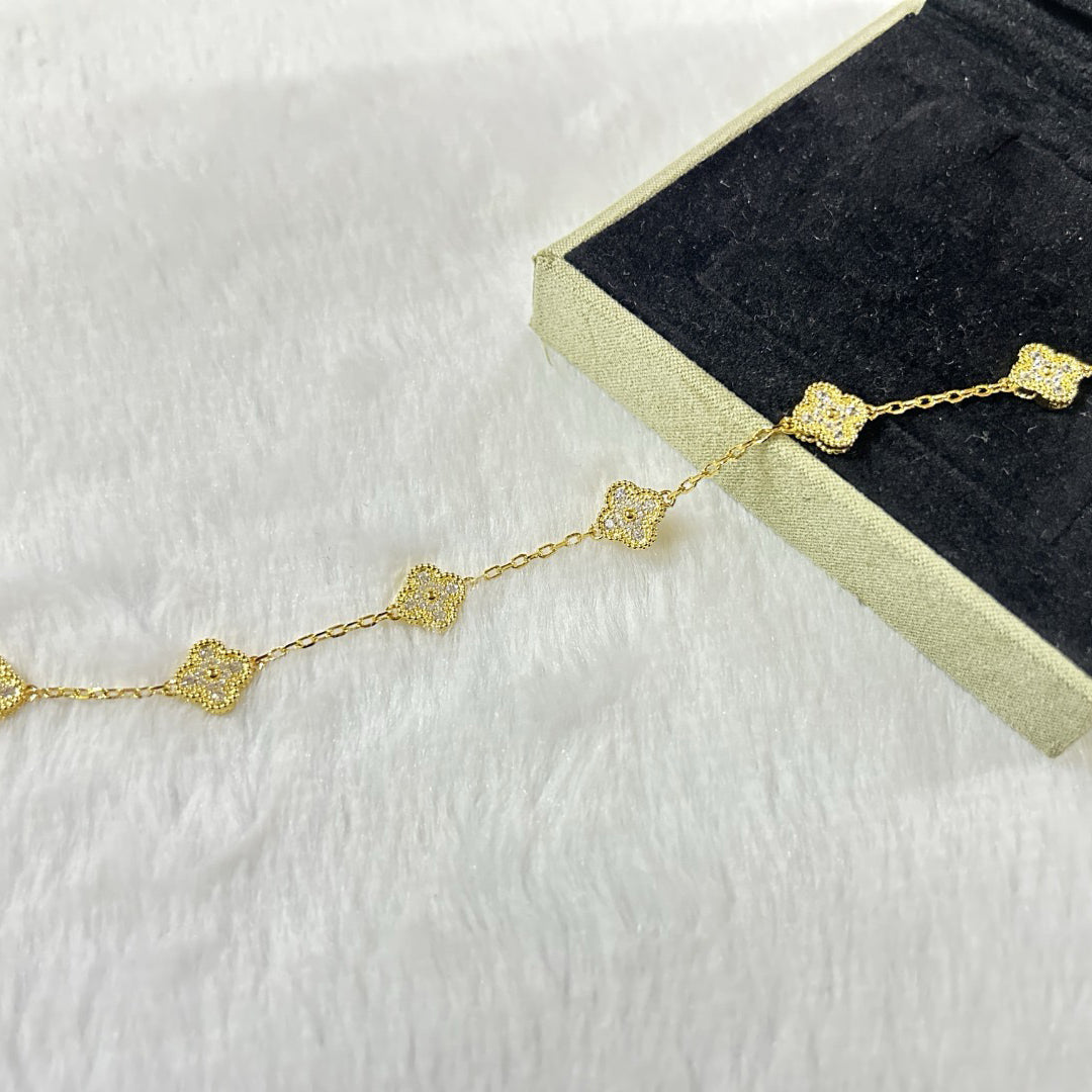 [ECHO ]CLOVER 6 MOTIF DIAMOND BRACELET