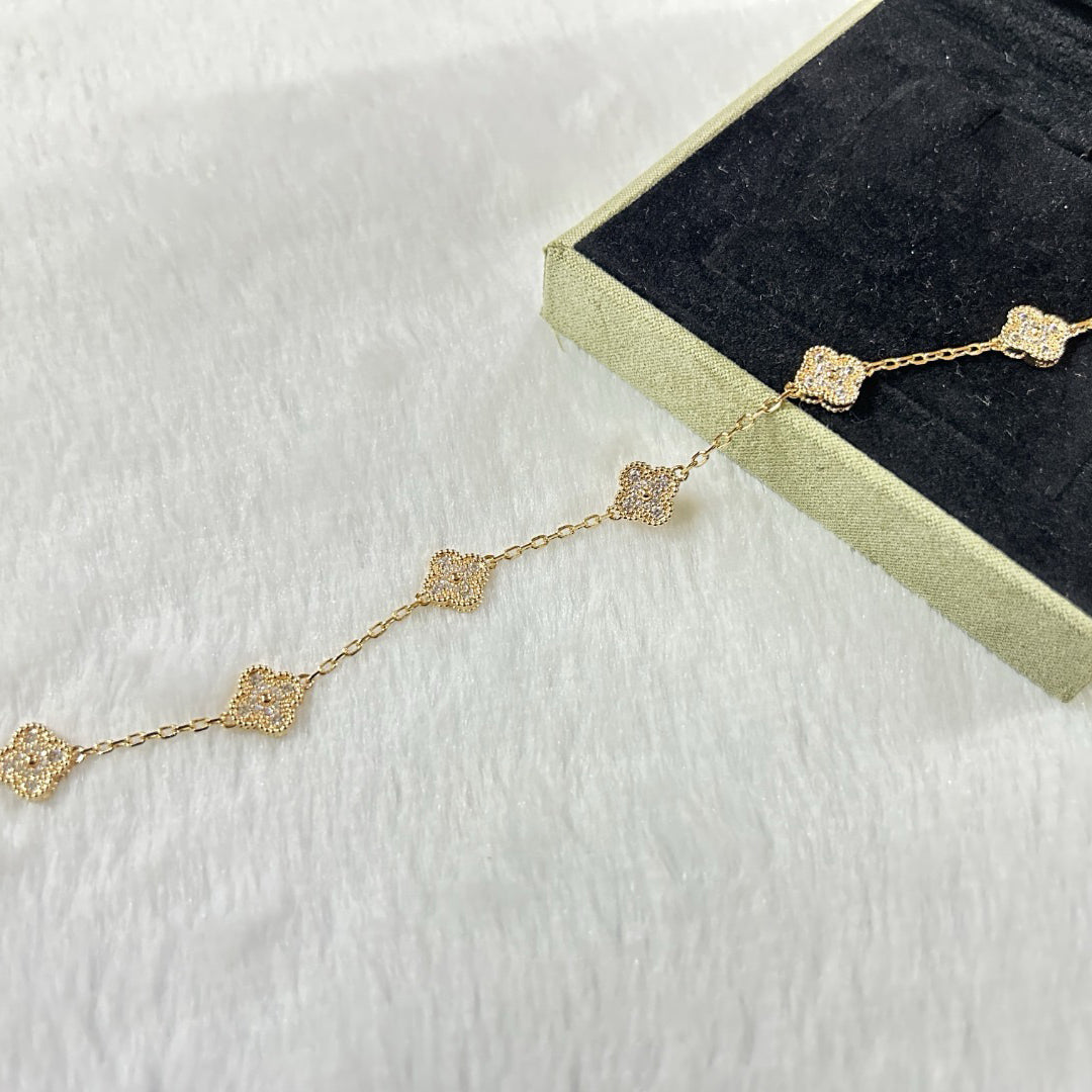 [ECHO ]CLOVER 6 MOTIF DIAMOND BRACELET
