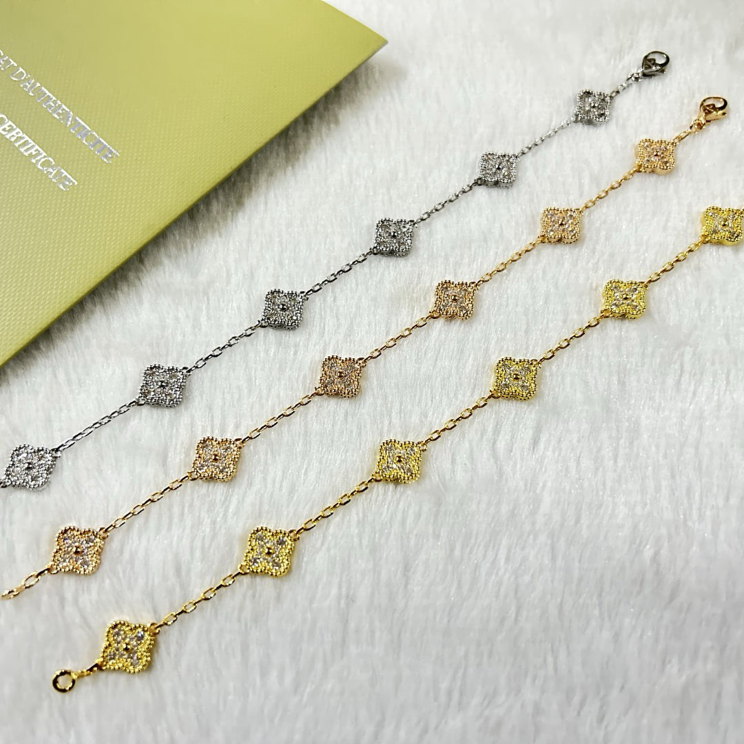 [Echo]CLOVER 6 MOTIF DIAMOND BRACELET