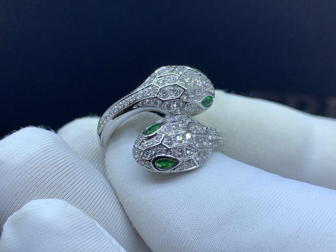 [Echo ]FULL-DIAMOND DOUBLE-HEADED SPIRIT SNAKE RING