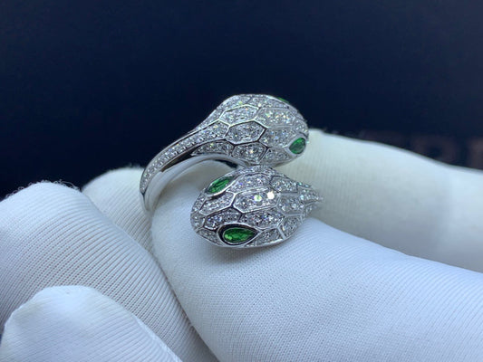 [Echo ]FULL-DIAMOND DOUBLE-HEADED SPIRIT SNAKE RING