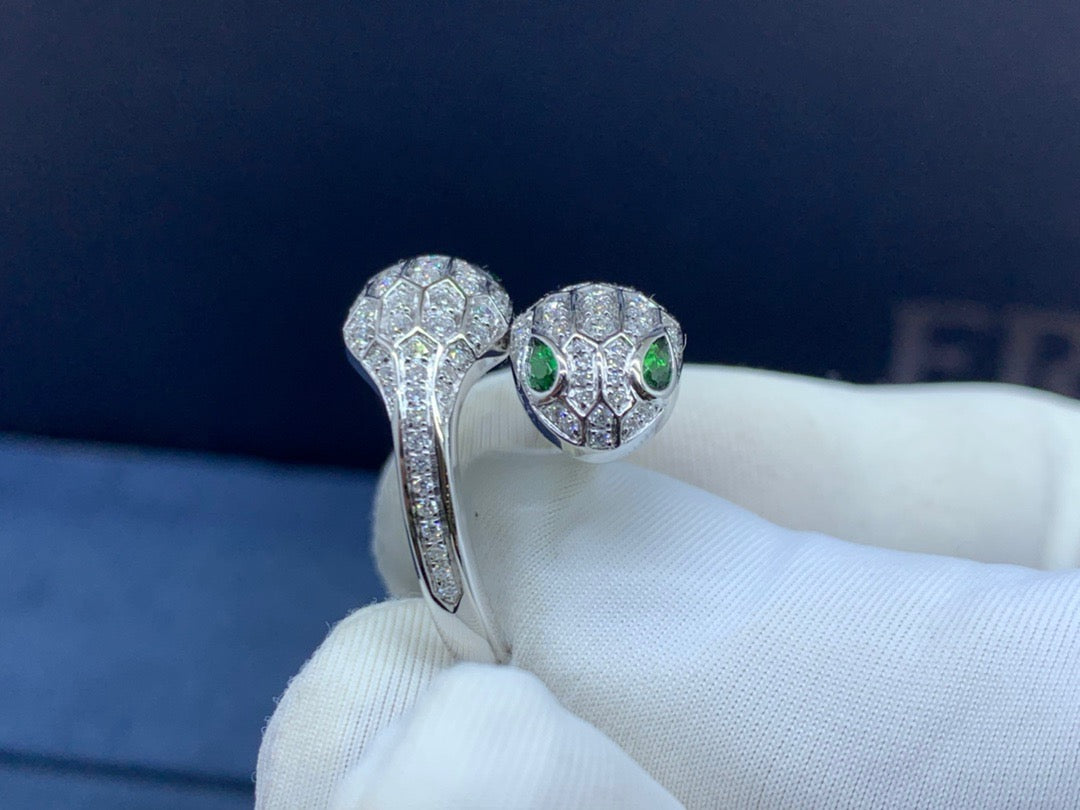 [Echo ]FULL-DIAMOND DOUBLE-HEADED SPIRIT SNAKE RING
