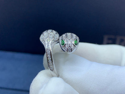 [Echo ]FULL-DIAMOND DOUBLE-HEADED SPIRIT SNAKE RING