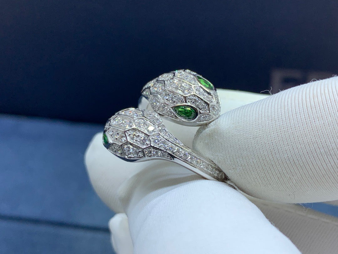[Echo ]FULL-DIAMOND DOUBLE-HEADED SPIRIT SNAKE RING