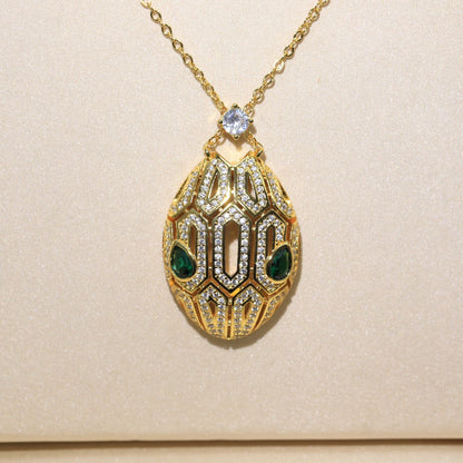 [Echo ]EMERALD SNAKE HEAD NECKLACE