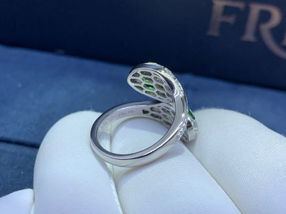 [Echo ]FULL-DIAMOND DOUBLE-HEADED SPIRIT SNAKE RING
