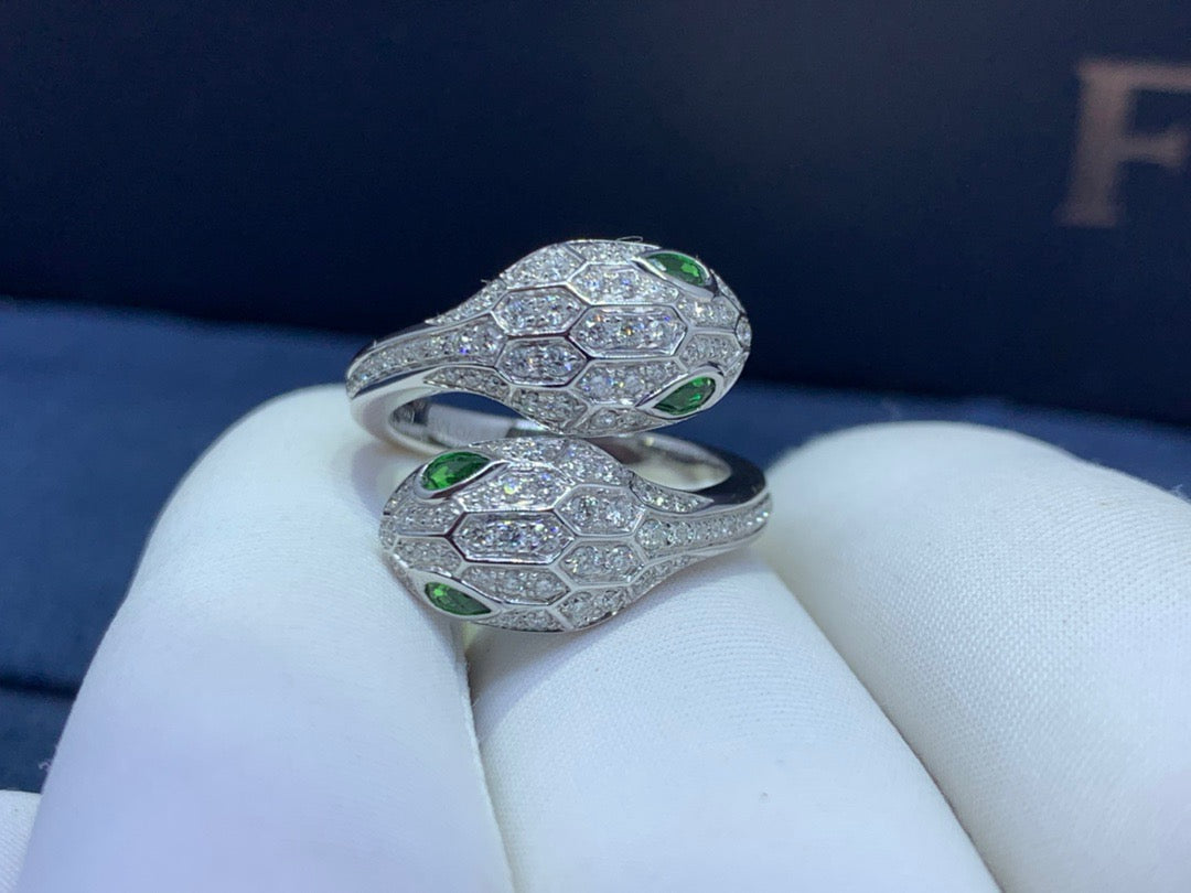 [Echo ]FULL-DIAMOND DOUBLE-HEADED SPIRIT SNAKE RING